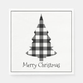 メリークリスマスバッファロープレイド素朴クリスマス スタンダードランチョンナプキン