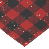 メリークリスマスバッファロープレイド黒と赤 ショートテーブルランナー (コーナー)