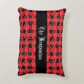 メリークリスマスバッファロープレイド アクセントクッション (裏面(縦))