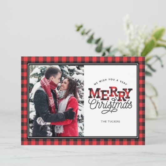 メリークリスマスバッファロープレイ縁どドフォトカード シーズンカード (スタンド正面)