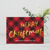 メリークリスマスバッファローレッドプレイドとゴールドフォイル シーズンカード (スタンド正面)