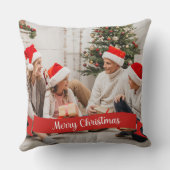 メリークリスマスバナーカスタムの写真 クッション (裏面)