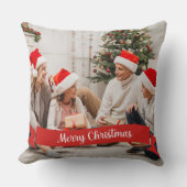 メリークリスマスバナーカスタムの写真 クッション (正面)