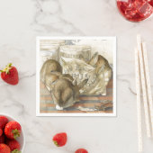 メリークリスマスバニーウサギ スタンダードカクテルナプキン (インサイチュ)