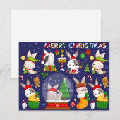 メリークリスマスバニー葉書 ポストカード (正面/裏面)