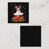 メリークリスマスバニー贈り物バニー愛人 スクエア名刺 (正面/裏面)