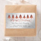 メリークリスマスバラピンク金ゴールドシルバーアドレス ラベル (インサイチュ)