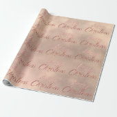 メリークリスマスバラ金ゴールドアイボリーバーラップコテージ ラッピングペーパー (アンロールド)