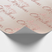 メリークリスマスバラ金ゴールドアイボリーパールコテージ ラッピングペーパー (角)