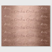 メリークリスマスバラ金ゴールドグリッタースクリプトコテージ ラッピングペーパー (フラット)