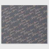 メリークリスマスバラ金ゴールドスクリプトName Gray ラッピングペーパー (フラット)