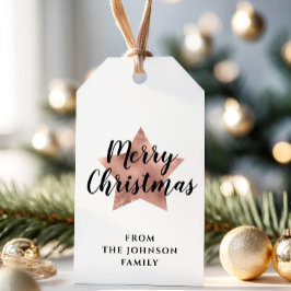 メリークリスマスバラ金ゴールドスター ギフトタグ