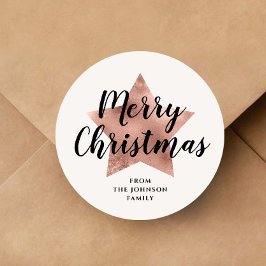 メリークリスマスバラ金ゴールドスター ラウンドシール