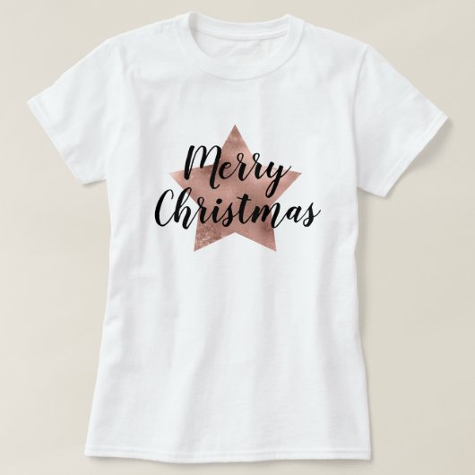 メリークリスマスバラ金ゴールドピンクスター Tシャツ (デザイン正面)