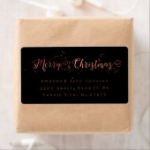 メリークリスマスバラ金ゴールドピンク差出人住所ラベ ラベル (インサイチュ)