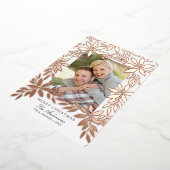 メリークリスマスバラ金ゴールドポインセチア箔カード 箔シーズンカード (回転した状態)