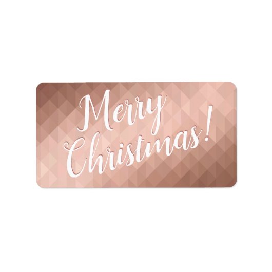 メリークリスマスバラ金ゴールド ミニマル ラベル (正面)