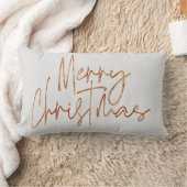 メリークリスマスバラ金ゴールドhollydayレタリング ランバークッション (ブランケット)