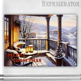 メリークリスマスバルコニーイタリアンマグネット マグネット