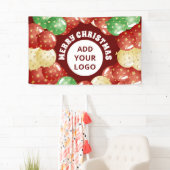 メリークリスマスバルーンカスタム会社パーティーレッド 横断幕 (インサイチュ)