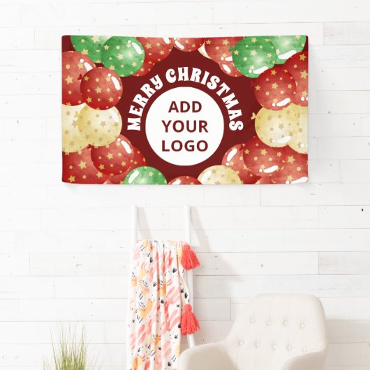 メリークリスマスバルーンカスタム会社パーティーレッド 横断幕 (インサイチュ)