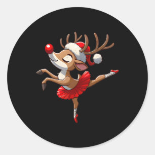 メリークリスマスバレエトインデナー踊りバレエティー ラウンドシール