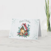 メリークリスマスバードハウスカード シーズンカード (正面)
