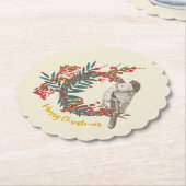 メリークリスマスバードリース ペーパーコースター (アングル)
