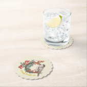 メリークリスマスバードリース ペーパーコースター (インサイチュ)