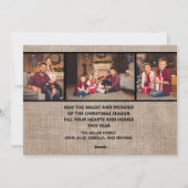 メリークリスマスバーラップバッファロープリッドトラックの写真 シーズンカード (裏面)