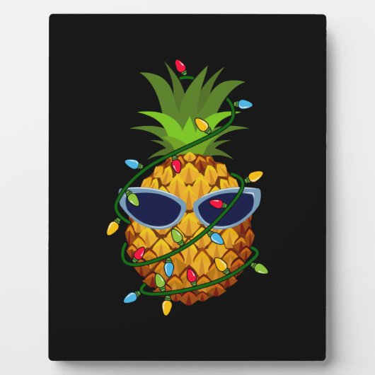 メリークリスマスパイナップルクリスマスツリーライト フォトプラーク (正面)