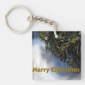 メリークリスマスパインと雪 キーホルダー (正面)