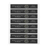 メリークリスマスパインコーンリース周回ラベル ラップアラウンドラベル (シート)