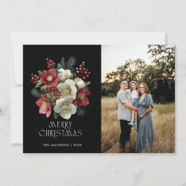 メリークリスマスパインタリーヘレボアホリデーデザイン シーズンカード