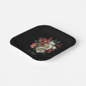 メリークリスマスパインタリーヘレボアホリデーデザイン ペーパープレート (傾斜あり)