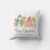 メリークリスマスパインツリーズホリデー クッション (裏面)