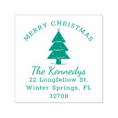 メリークリスマスパインツリーネーム差出人住所 セルフインキングスタンプ (デザイン)