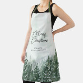 メリークリスマスパインツリーフォレストクリスマス エプロン (インサイチュ)