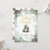 メリークリスマスパイン植物学 カード (正面/裏面インサイチュ)