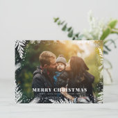 メリークリスマスパイン縁どスクリスマスカード シーズンカード (スタンド正面)