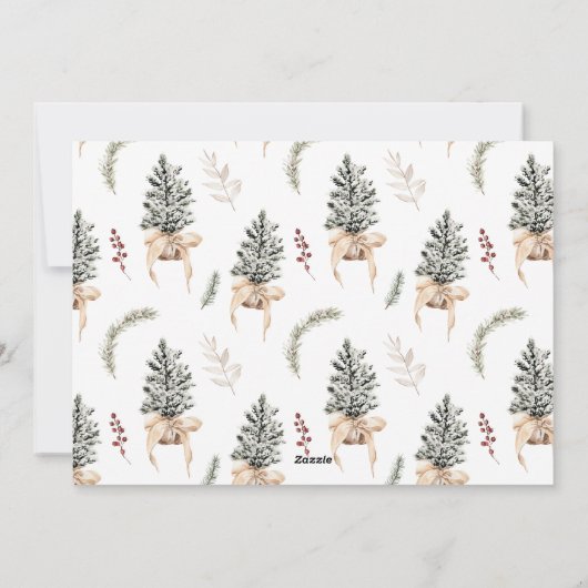 メリークリスマスパイン3枚の写真 シーズンカード (裏面)