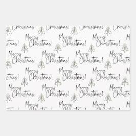 メリークリスマスパイン ラッピングペーパーシート
