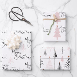 メリークリスマスパイン ラッピングペーパーシート