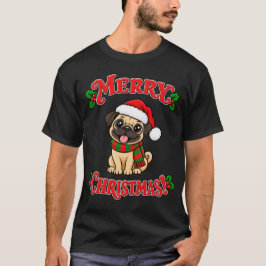 メリークリスマスパグ Tシャツ