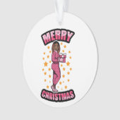 メリークリスマスパジャマメラニンXマスセーターシエスタ オーナメント (正面)