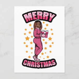 メリークリスマスパジャマメラニンXマスセーターシエスタ ポストカード