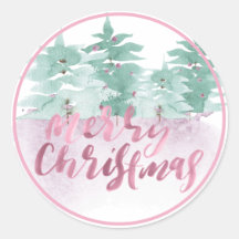 メリークリスマスパステルウォーターカラーホリデー