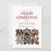 メリークリスマスパズルカスタムコラージュ写真 シーズンカード (正面)