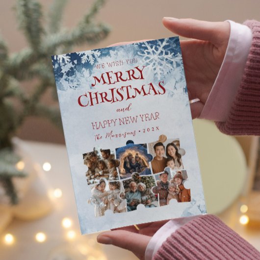 メリークリスマスパズルカスタムコラージュ写真 シーズンカード