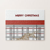 メリークリスマスパズルクリスマスプレッドディアー ジグソーパズル (横)